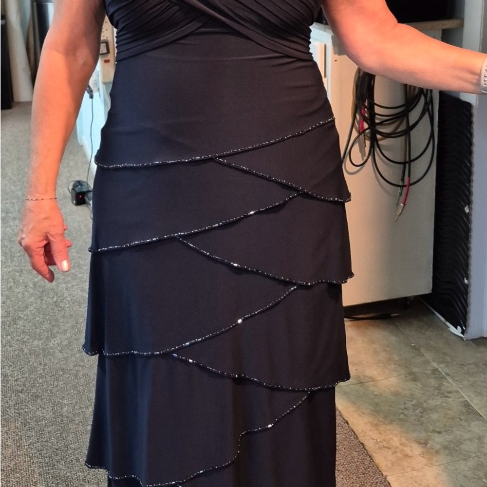 Patra Blue Sleeveless Sweetheart Gown